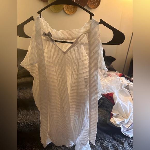 White Ruffle Blouse - Picture 2 of 5